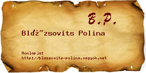 Blázsovits Polina névjegykártya